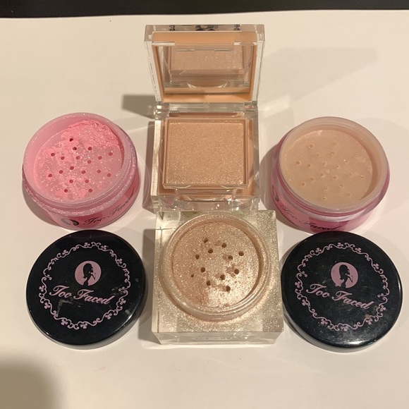 Vintage Too Faced Highlighters.  2 After Glow loose powders and 1 Cube. - Picture 3 of 3